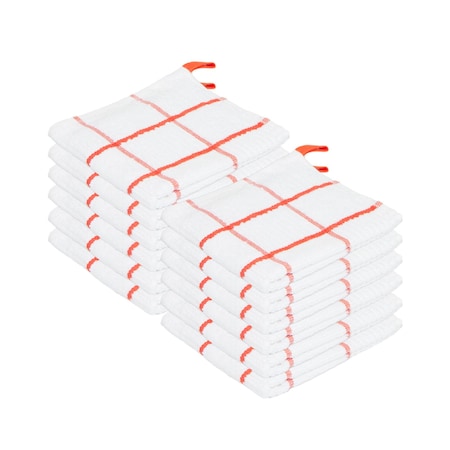 Monarch Brands Premier Dishcloths Windowpane - Saffron, 12PK P-SC-DC-WISAF